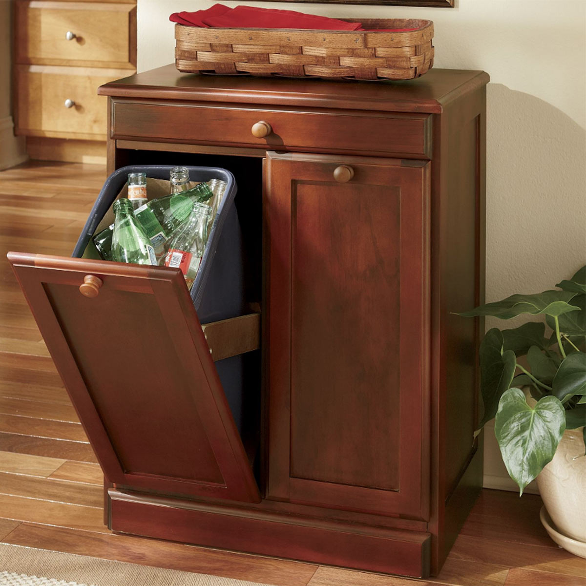 9 Ways To Disguise Your Trash Bin, Trash Can Storage Cabinet Indoor