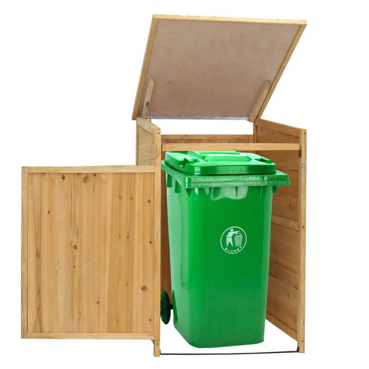 9 Ways To Disguise Your Trash Bin, Wooden Garbage Can Storage Bin