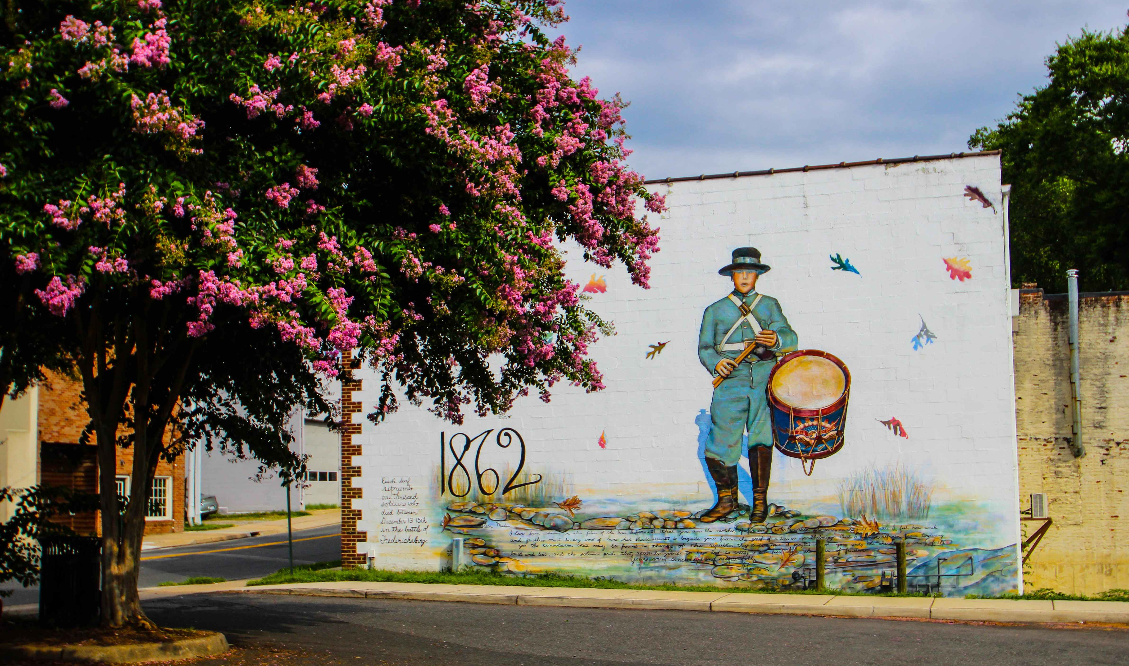civil war mural Street Art in Downtown Fredericksburg