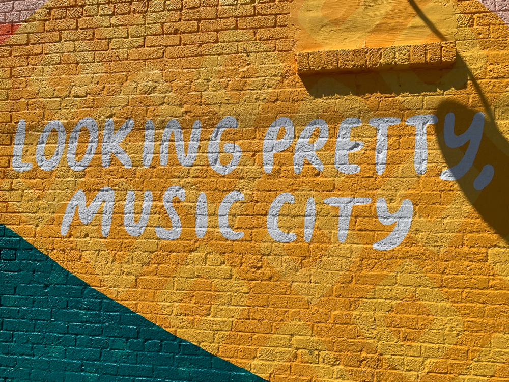 Looking pretty music city mural 