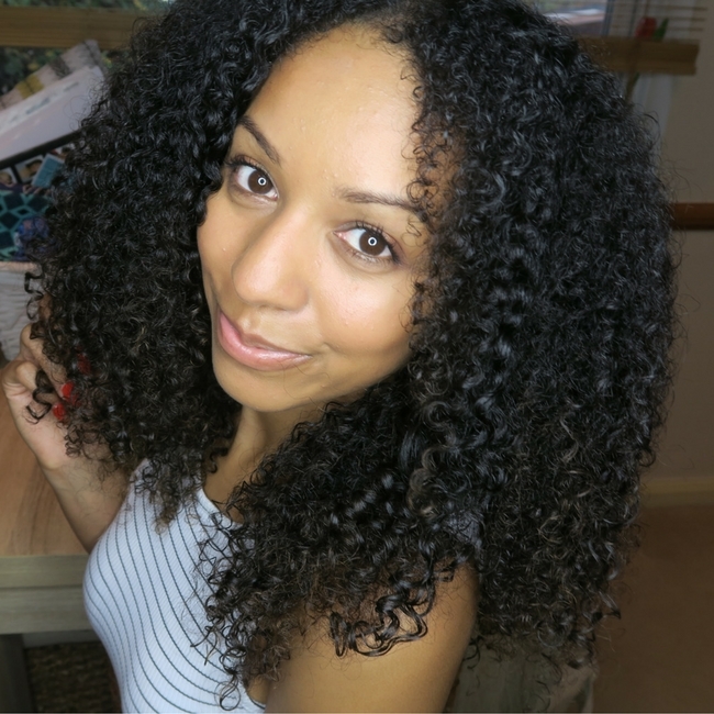 Defined curly hair