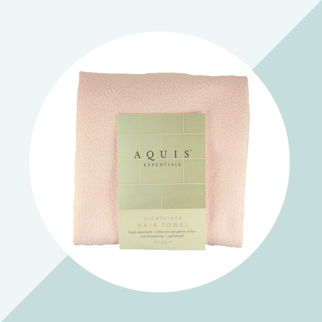 A pink Aquis microfiber towel