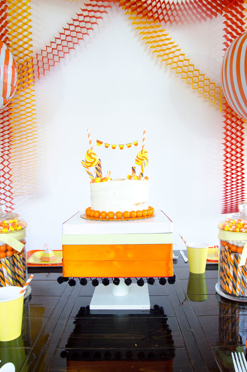 How To Decorate A Store Bought Cake and a Candy Corn Cake Example!