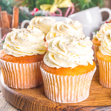 Eggnog cupcakes