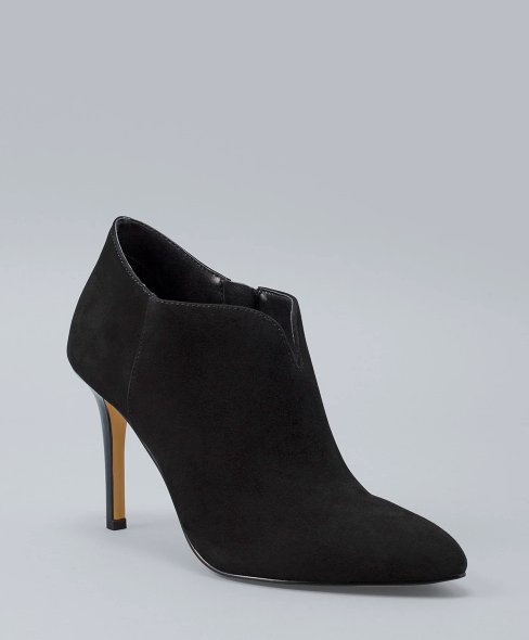 SUEDE NOTCH-FRONT BOOTIES