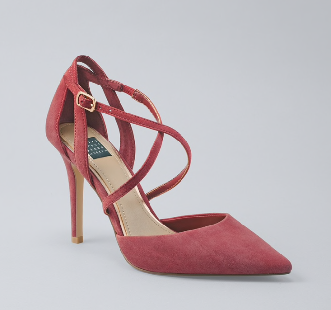 Red Suede Pumps